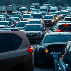 Police investigation scene after a carjacking attempt in a parking lot