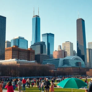 Vibrant Chicago community activities without military presence