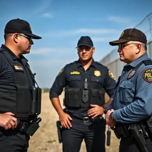 A visual of U.S. and Mexican flags symbolizing cooperation in the fight against drug trafficking.