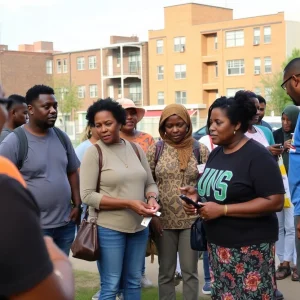 A community scene showcasing support against homelessness in Shreveport