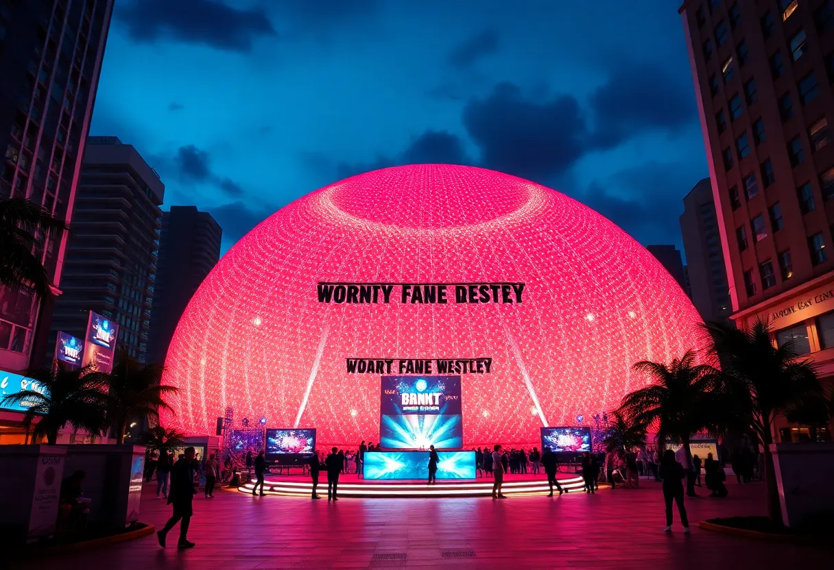 Architectural rendering of the G-Dome venue in Shreveport