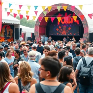 Crowd enjoying the Humor & Harmony Festival