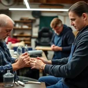 Custom prosthetic designs in a workshop