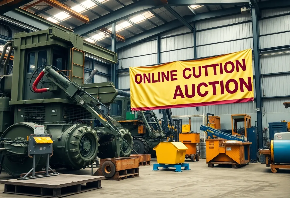 Industrial equipment and tools from the Libbey Glass Plant auction