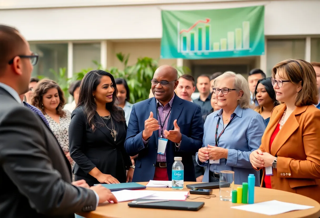 Local leaders at an economic development meeting in Louisiana.
