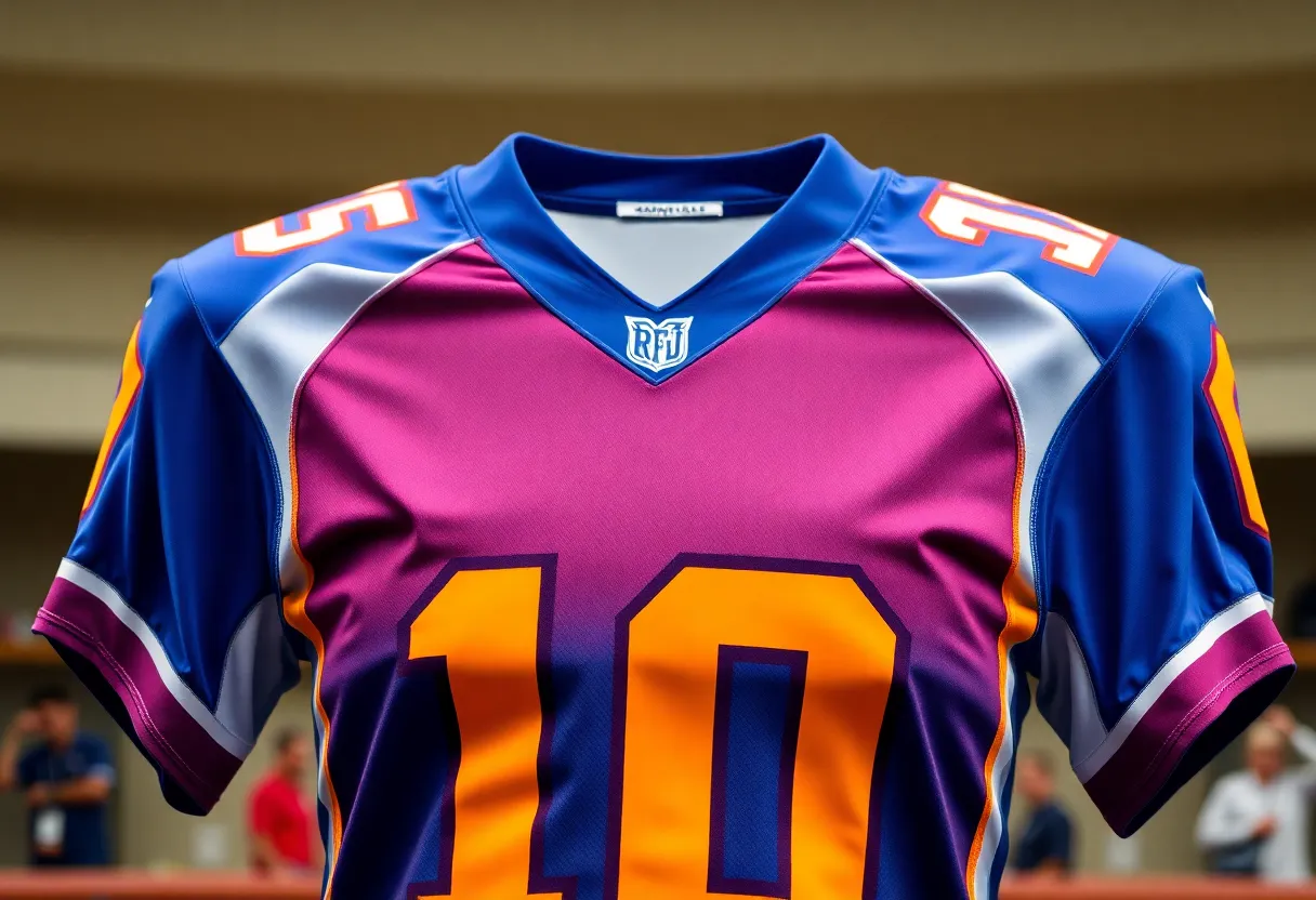 The iconic No. 18 jersey worn by LSU football players.