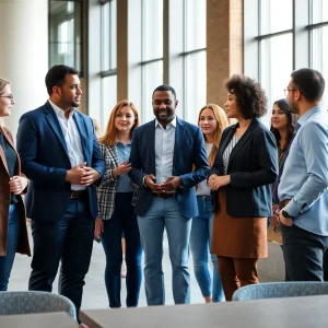 LSU presidential search committee meeting with diverse members