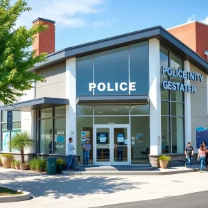 Exterior view of the newly opened police substation in Shreveport