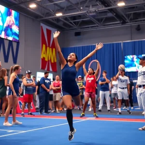 Olivia Dunne in LSU outfit with a nostalgic backdrop