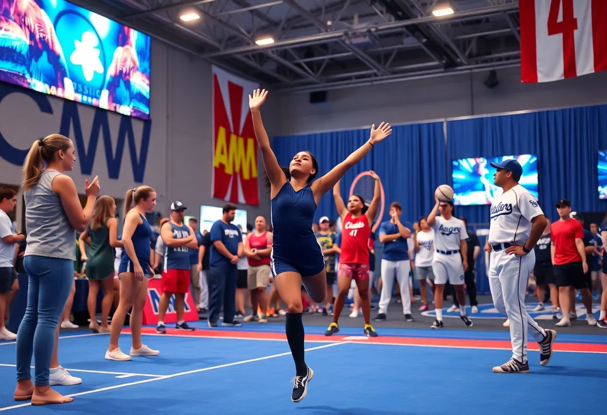 Olivia Dunne in LSU outfit with a nostalgic backdrop