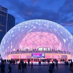 Architectural rendering of the new G-Dome in Shreveport
