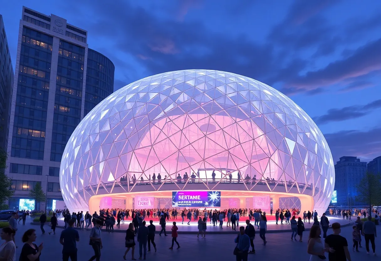 Architectural rendering of the new G-Dome in Shreveport
