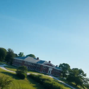 Aerial view of Queensborough Elementary School property