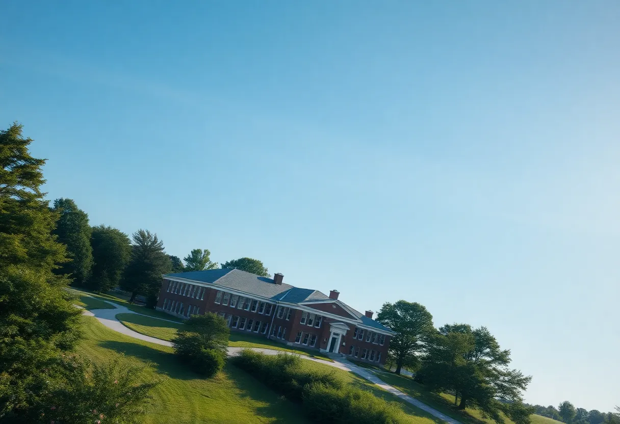 Aerial view of Queensborough Elementary School property