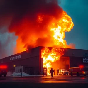 Emergency responders at the scene of the explosion in Roseland, Louisiana