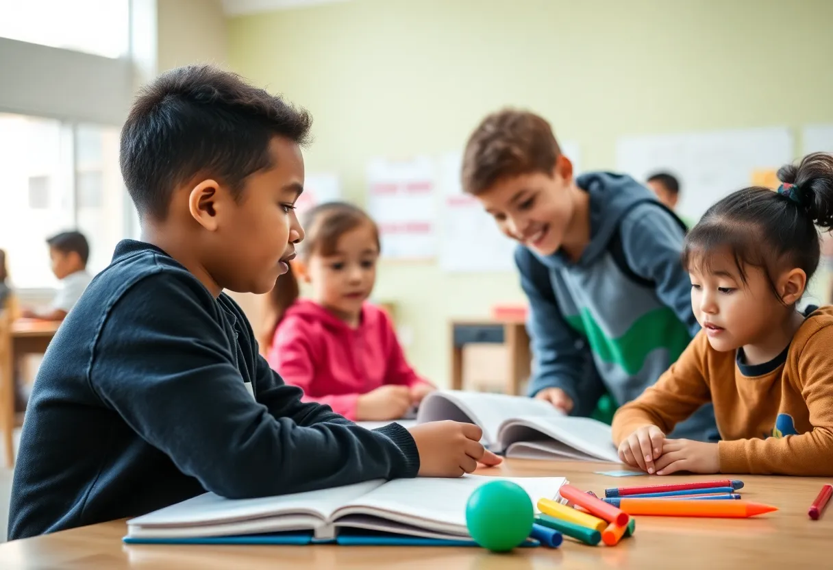 Children involved in various activities at an after-school program in Shreveport