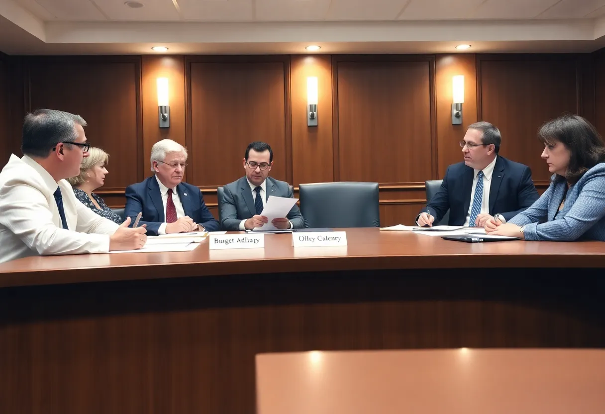 Shreveport City Council members discussing budget changes