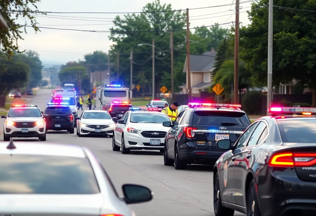 Scene of a police investigation in Shreveport after a fatal shooting