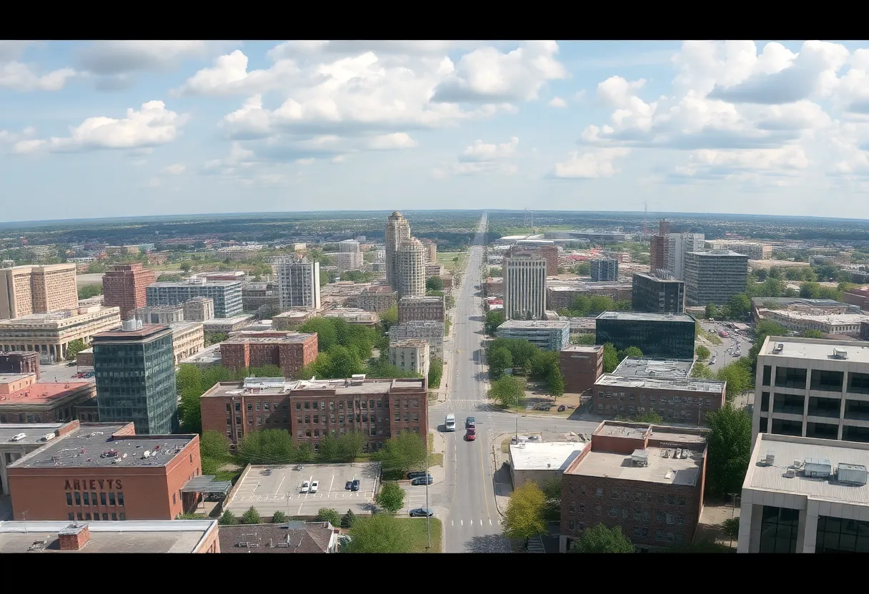 Panoramic view of Shreveport highlighting community and urban life