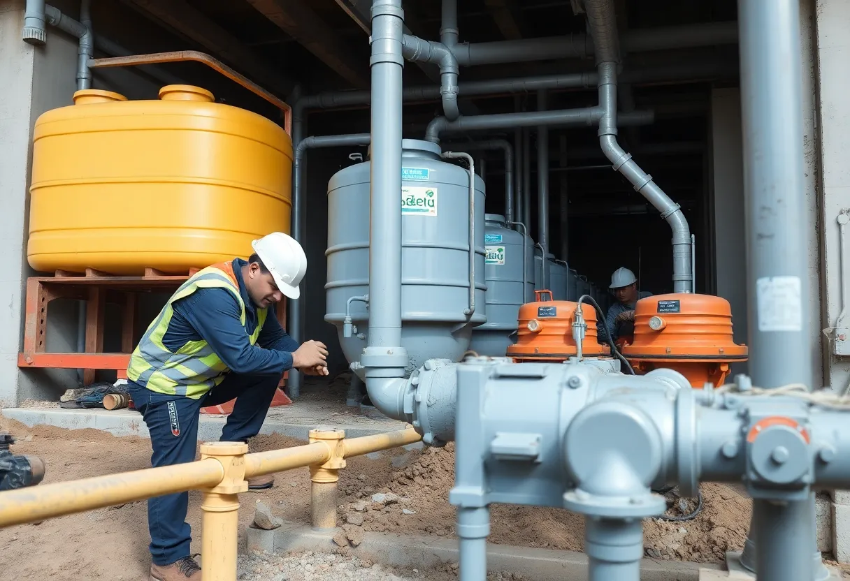 Workers repairing the water infrastructure in Shreveport