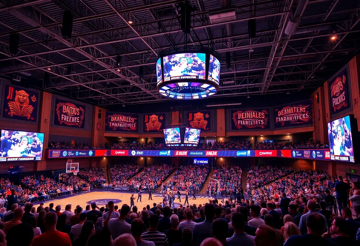 Rendering of a modern entertainment venue in Shreveport, Louisiana.