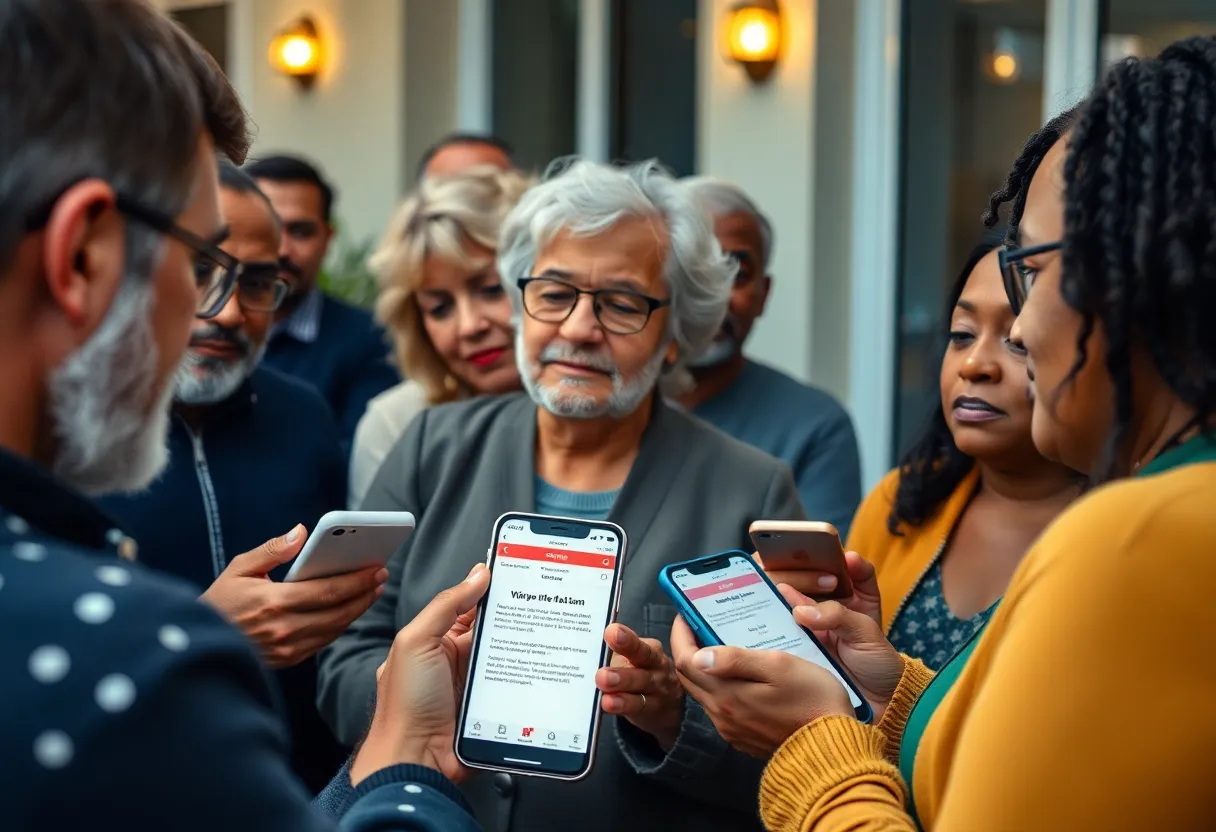 Residents discussing scam awareness in Shreveport