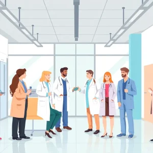 Healthcare professionals collaborating at Willis Knighton