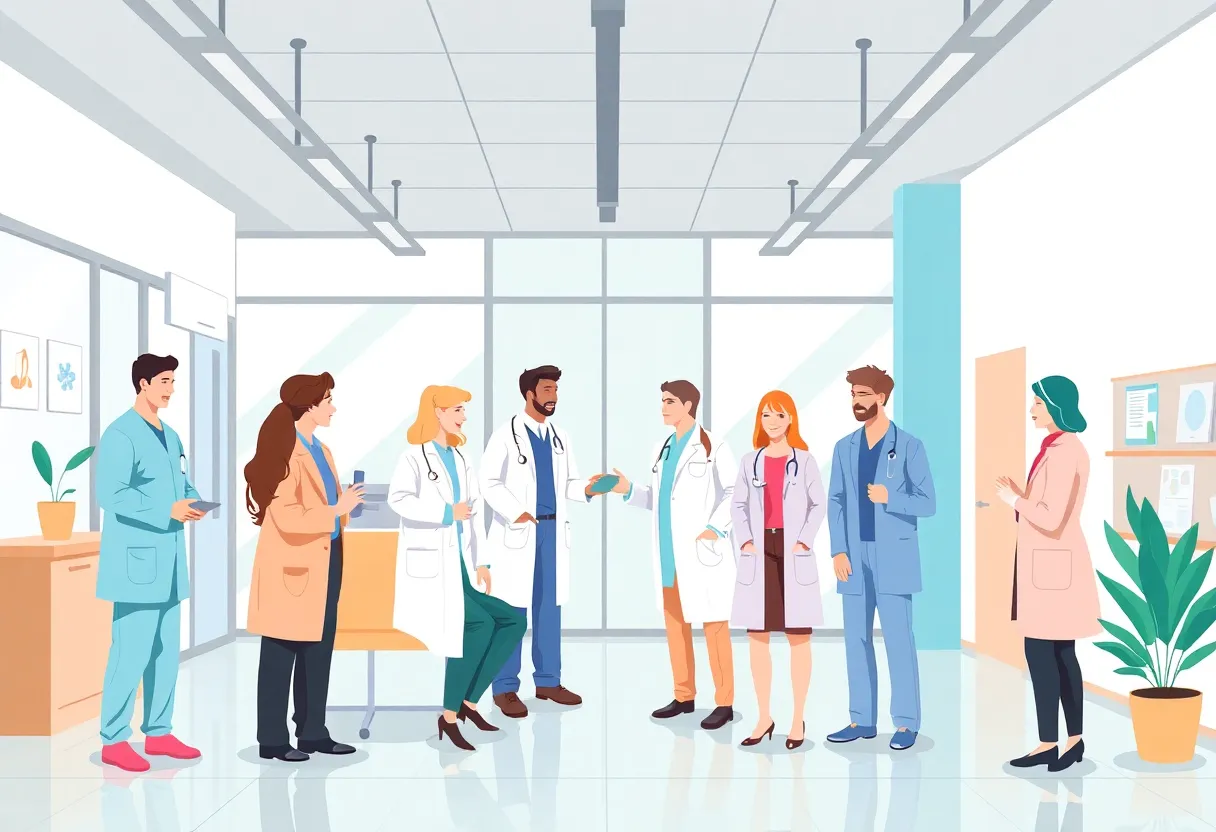 Healthcare professionals collaborating at Willis Knighton