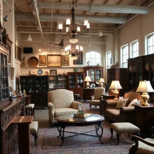 Interior of Bewley's Furniture showing furniture and decor