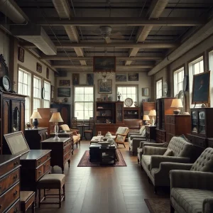 Interior view of Bewley’s Furniture with a nostalgic ambiance