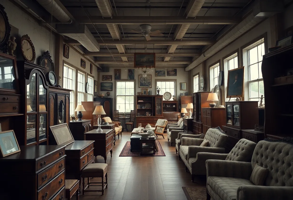 Interior view of Bewley’s Furniture with a nostalgic ambiance