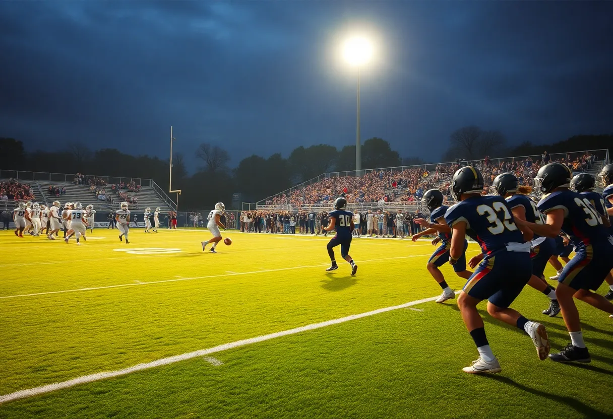 Players from Parkway and Haughton competing in the BFF Bowl.