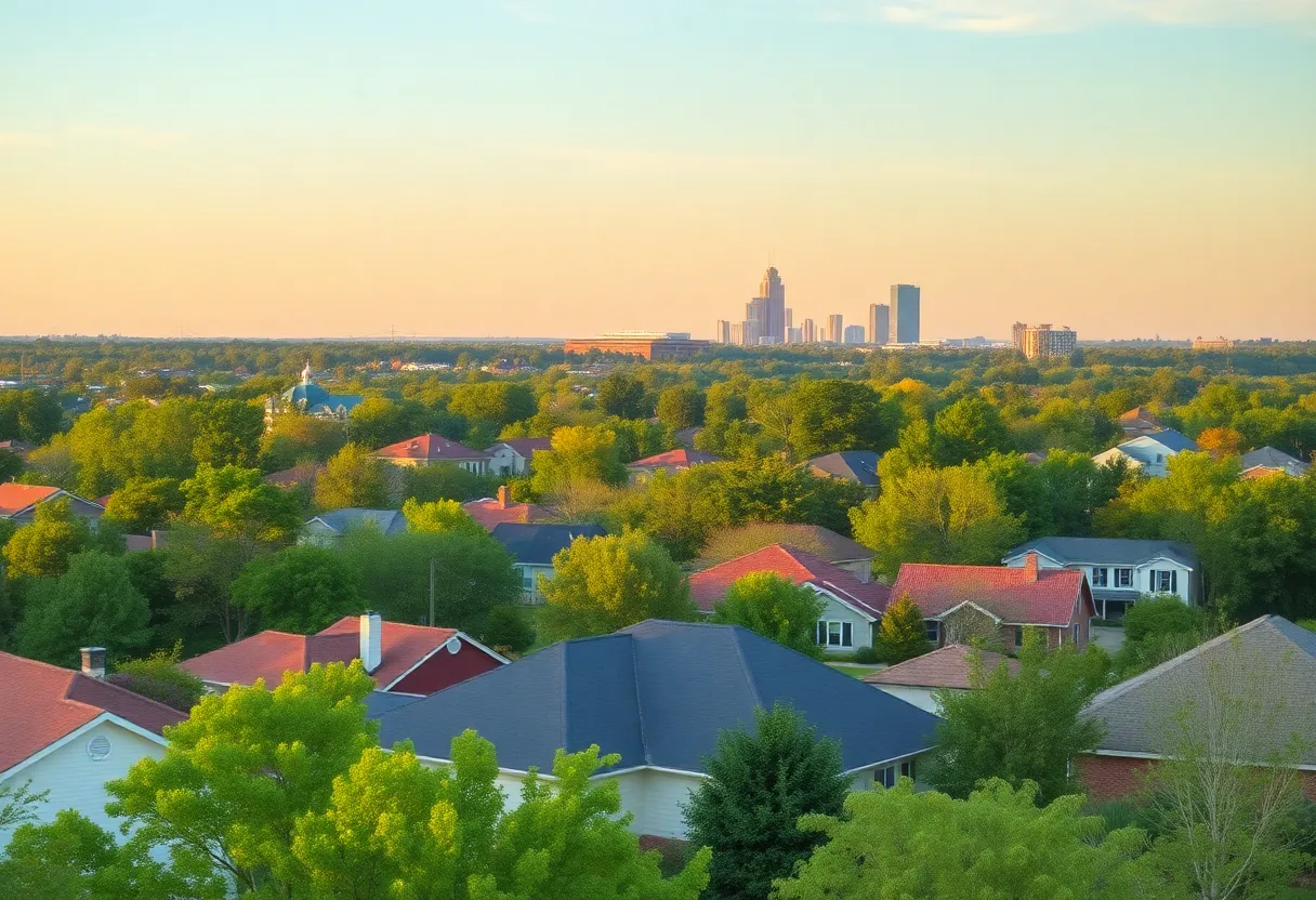 Scenic view of homes in Bossier City, Louisiana