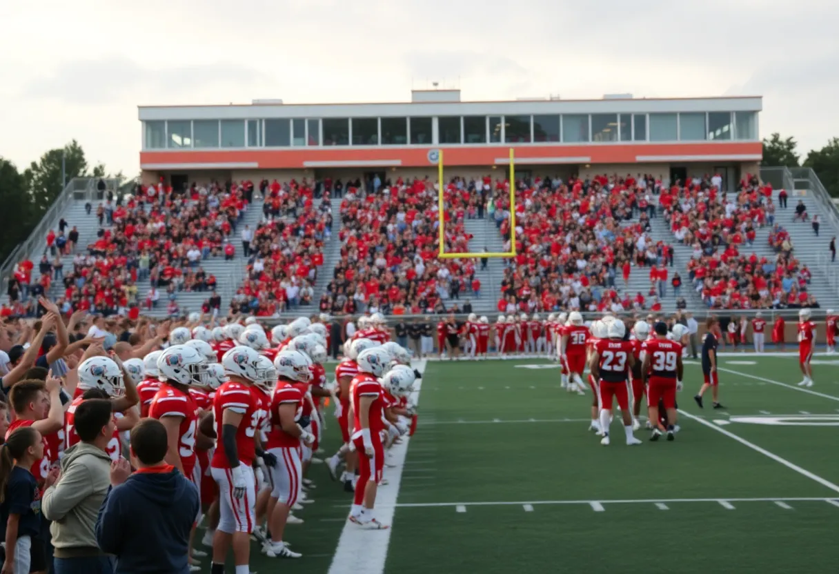 Exciting high school football scene in Bossier Parish