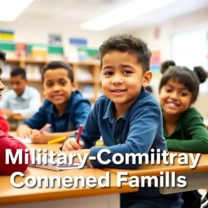 Classroom environment depicting support for military-connected students.