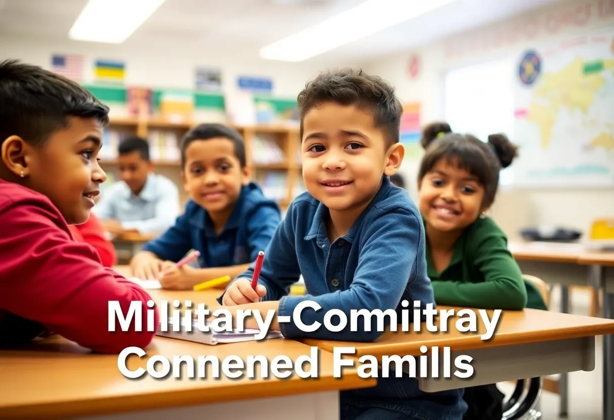 Classroom environment depicting support for military-connected students.