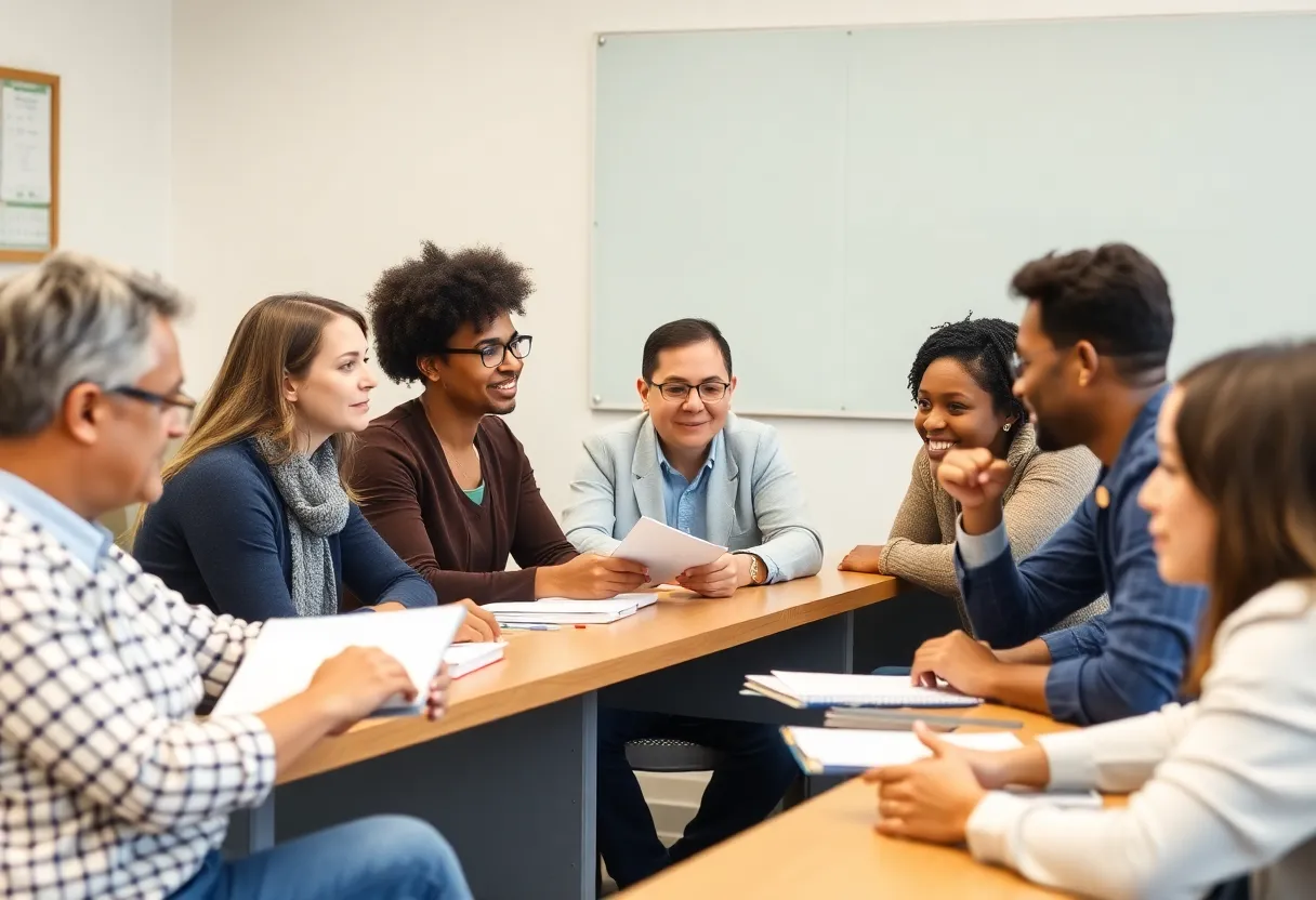 Community meeting of the Caddo Parish School Board.