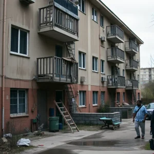 Cambridge Court 2 Apartments with visible maintenance issues
