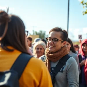 Community members searching for a missing person in Shreveport.