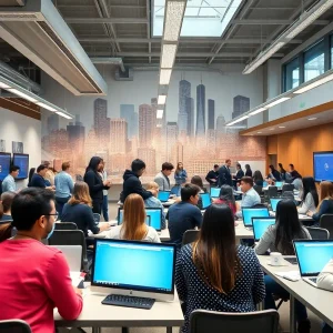Interior of the Davis Family Business Engagement Center at LSUS