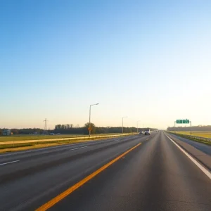 Louisiana Highway 3 early morning landscape