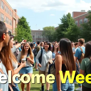 Students participating in activities during LSU's Welcome Week