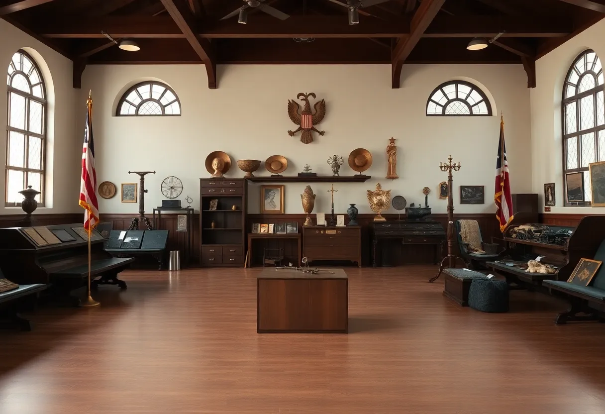 Image depicting a military academy and historical artifacts