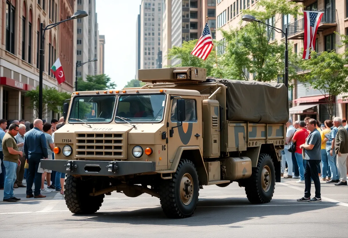 Military presence in an urban environment