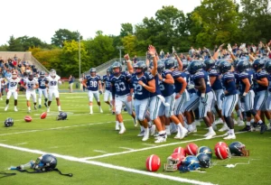 Parkway Panthers celebrating their win against Haughton Buccaneers