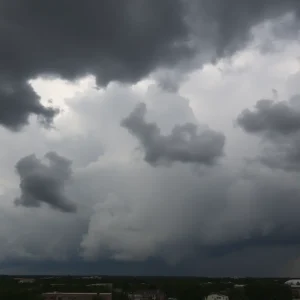 Storm clouds forming over Shreveport, Louisiana