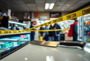 Crime scene in Shreveport involving armed robbery with police presence