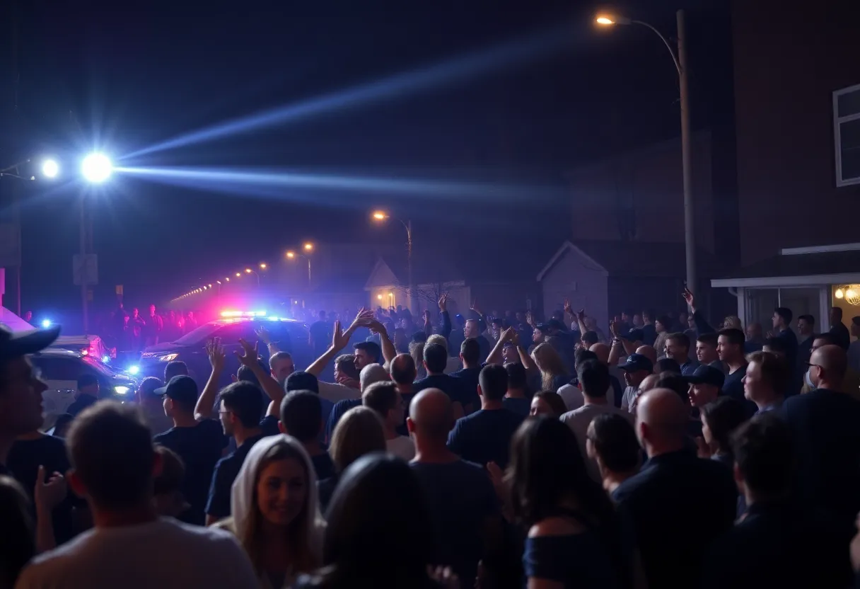 Emergency response at a block party in Shreveport