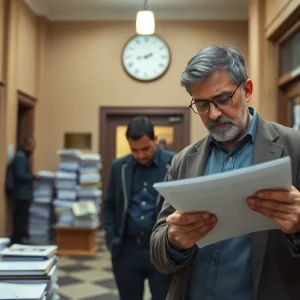 Shreveport City Hall with financial documents