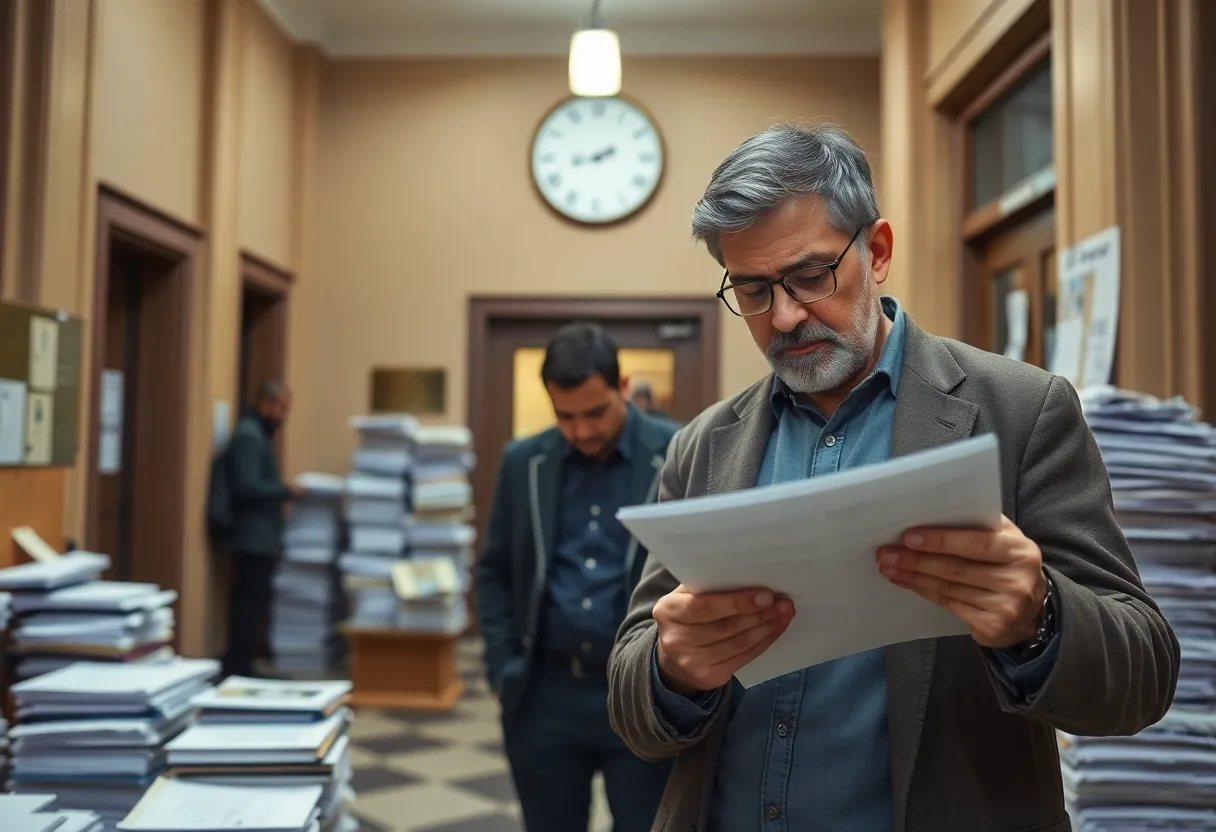 Shreveport City Hall with financial documents